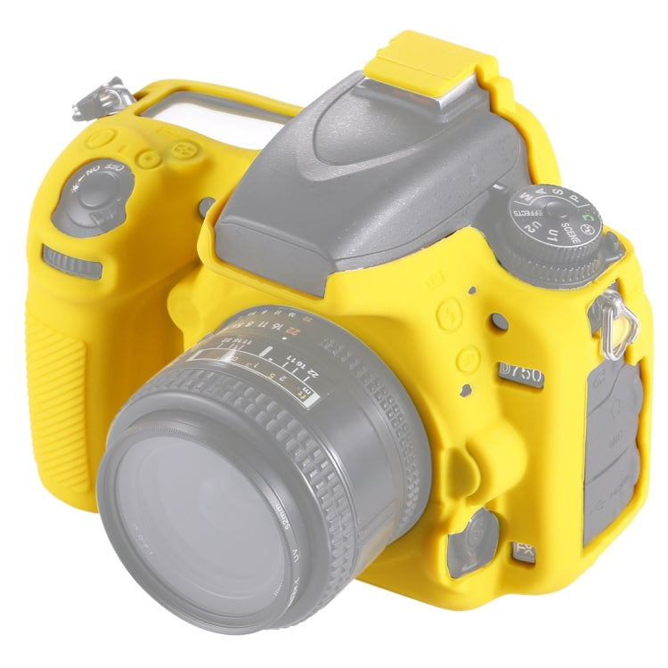 PULUZ Soft Silicone Protective Case for Nikon D750(Yellow) - Protective Case by PULUZ | Online Shopping South Africa | PMC Jewellery | Buy Now Pay Later Mobicred