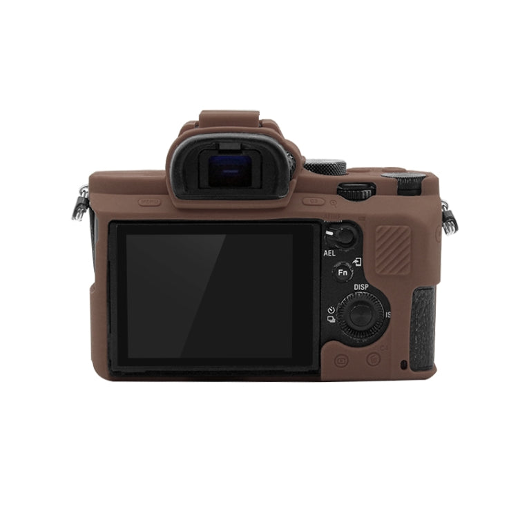 PULUZ Soft Silicone Protective Case for Sony ILCE-7MII / 7SMII / 7RMII(Coffee) - Protective Case by PULUZ | Online Shopping South Africa | PMC TechLife | Buy Now Pay Later Mobicred