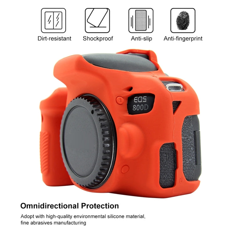 PULUZ Soft Silicone Protective Case for Canon EOS 800D(Red) - Protective Case by PULUZ | Online Shopping South Africa | PMC Jewellery | Buy Now Pay Later Mobicred