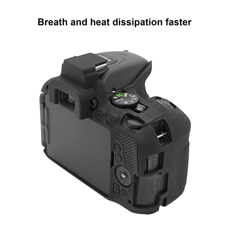 PULUZ Soft Silicone Protective Case for Nikon D5500 / D5600(Black) - free shipping - PMC TechLife - Order now!