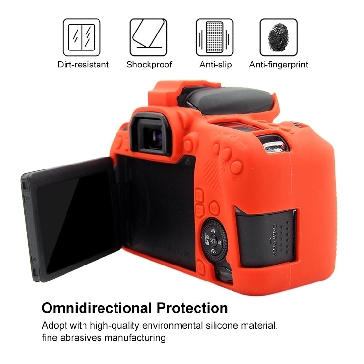 PULUZ Soft Silicone Protective Case for Canon EOS 77D(Red) - free shipping - PMC TechLife - Order now!
