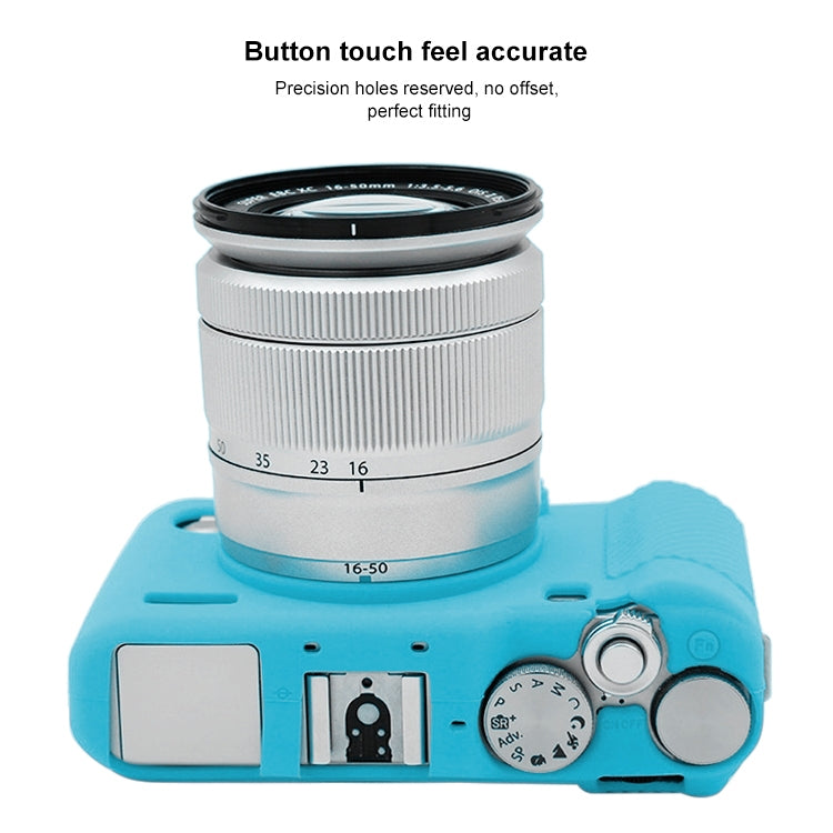 PULUZ Soft Silicone Protective Case for FUJIFILM X-A3 / X-A10(Blue) - Protective Case by PULUZ | Online Shopping South Africa | PMC Jewellery | Buy Now Pay Later Mobicred