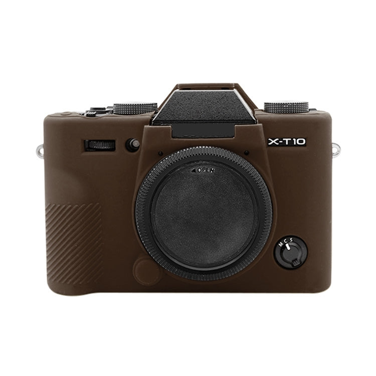 PULUZ Soft Silicone Protective Case for FUJIFILM XT10(Coffee) - Protective Case by PULUZ | Online Shopping South Africa | PMC TechLife | Buy Now Pay Later Mobicred