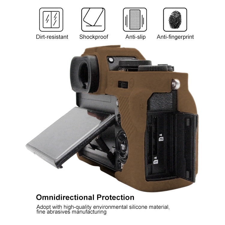 PULUZ Soft Silicone Protective Case for FUJIFILM XT3(Coffee) - Protective Case by PULUZ | Online Shopping South Africa | PMC TechLife | Buy Now Pay Later Mobicred