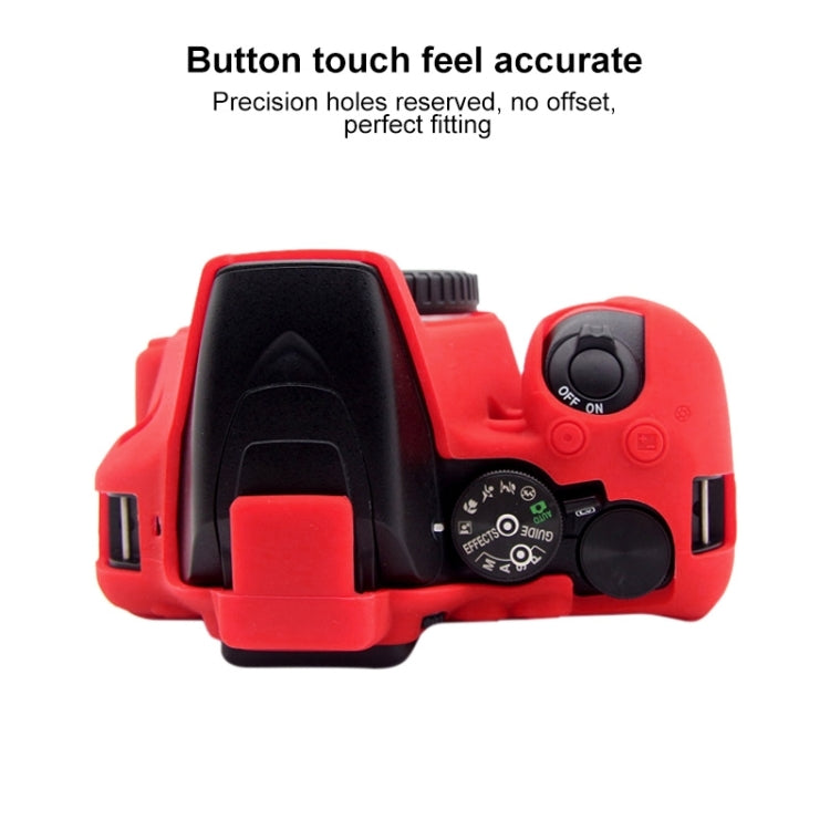 PULUZ Soft Silicone Protective Case for Nikon D3500(Red) - free shipping - PMC TechLife - Order now!