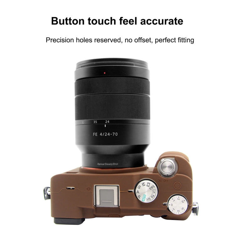 PULUZ Soft Silicone Protective Case for Sony A7C / ILCE-7C(Coffee) - Protective Case by PULUZ | Online Shopping South Africa | PMC Jewellery | Buy Now Pay Later Mobicred