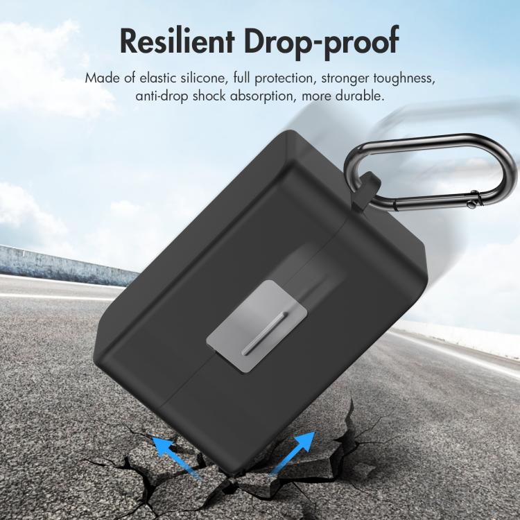For DJI Mic Mini PULUZ Charging Case Silicone Scratch-proof Protective Cover (Black) - free shipping - PMC TechLife - Order now!