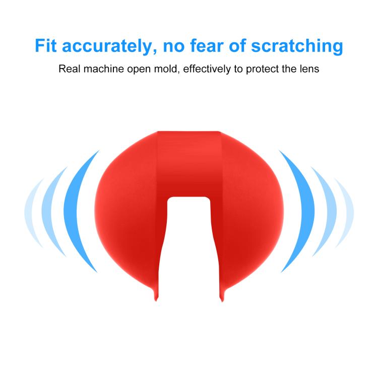 For Insta360 X5 PULUZ Invisible Dive Case Lens Guard Silicone Protective Lens Cap Cover (Red) - free shipping - PMC TechLife - Order now!