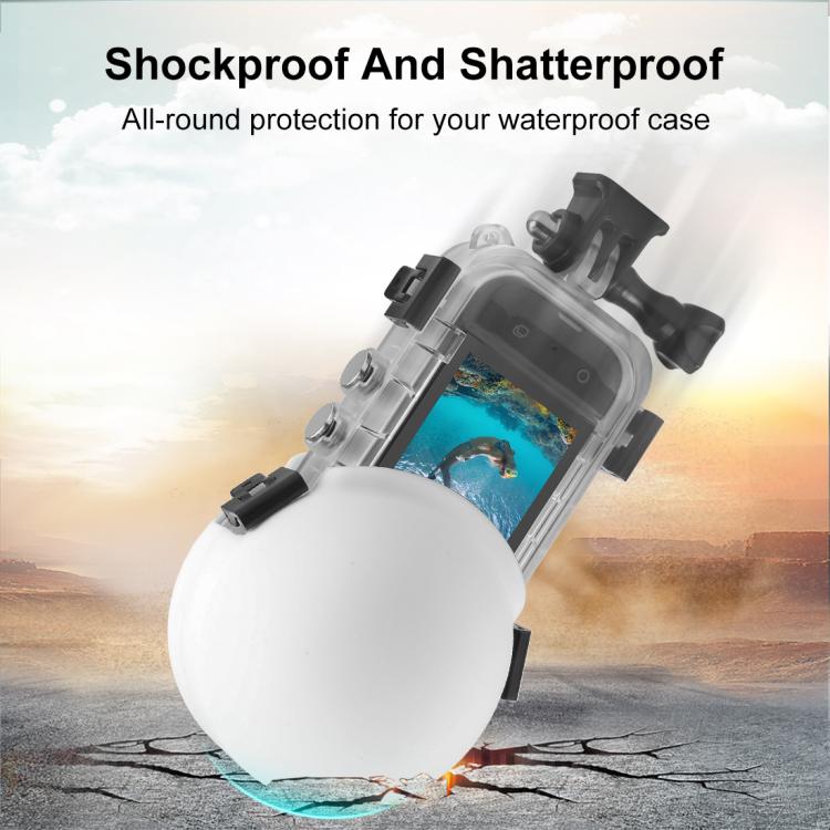 For Insta360 X5 PULUZ Invisible Dive Case Lens Guard Silicone Protective Lens Cap Cover (White) - free shipping - PMC TechLife - Order now!