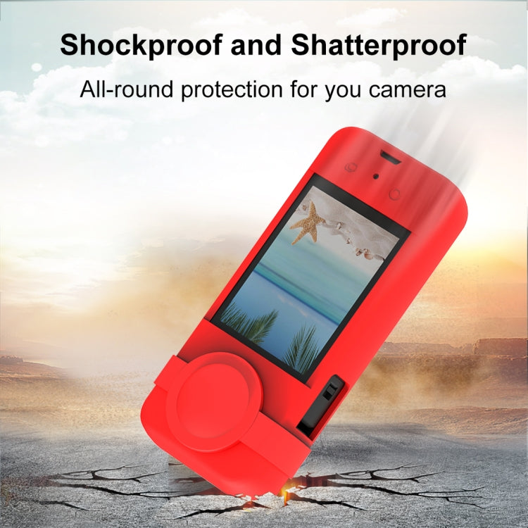For Insta360 X3 PULUZ Silicone Protective Case with Lens Cover(Red) - Case & Bags by PULUZ | Online Shopping South Africa | PMC Jewellery