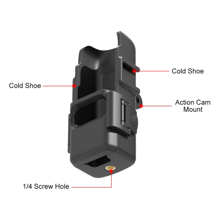 For DJI OSMO Pocket 3 PULUZ Protection Frame Expansion Adapter Bracket (Black) - Mount & Holder by PULUZ | Online Shopping South Africa | PMC TechLife | Buy Now Pay Later Mobicred