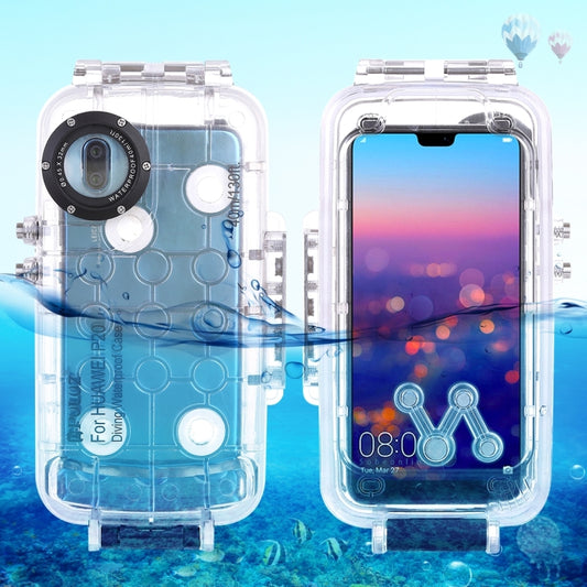 PULUZ PULUZ 40m/130ft Waterproof Diving Case for Huawei P20, Photo Video Taking Underwater Housing Cover(Transparent) - Huawei Cases by PULUZ | Online Shopping South Africa | PMC Jewellery | Buy Now Pay Later Mobicred