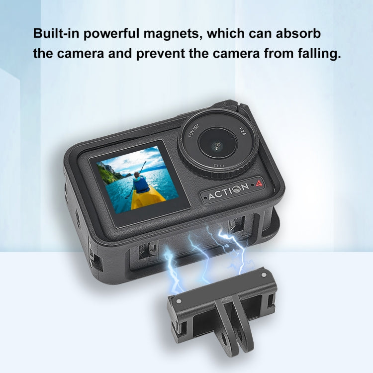 For DJI Osmo Action 5 Pro / 4 / 3 / Osmo 360 PULUZ Magnetic Quick Release Base Expansion Mount (Black) - free shipping - PMC TechLife - Order now!