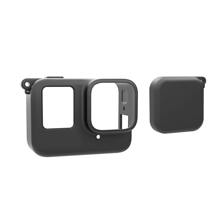 For Insta360 Ace Pro PULUZ Body Silicone Protective Case with Lens Cap (Black) - Case & Bags by PULUZ | Online Shopping South Africa | PMC Jewellery