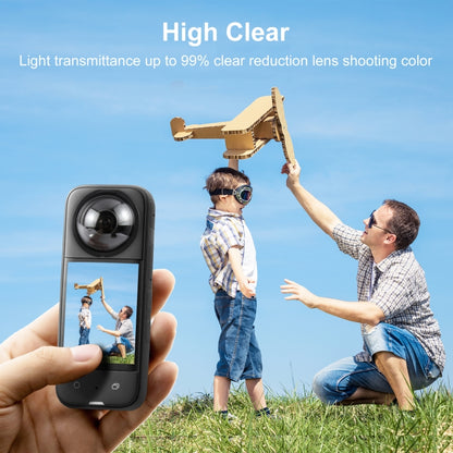 For Insta360 X3 PULUZ Lens Guard Optical Glass Protective Cover (Black) - Len Accessories by PULUZ | Online Shopping South Africa | PMC Jewellery | Buy Now Pay Later Mobicred