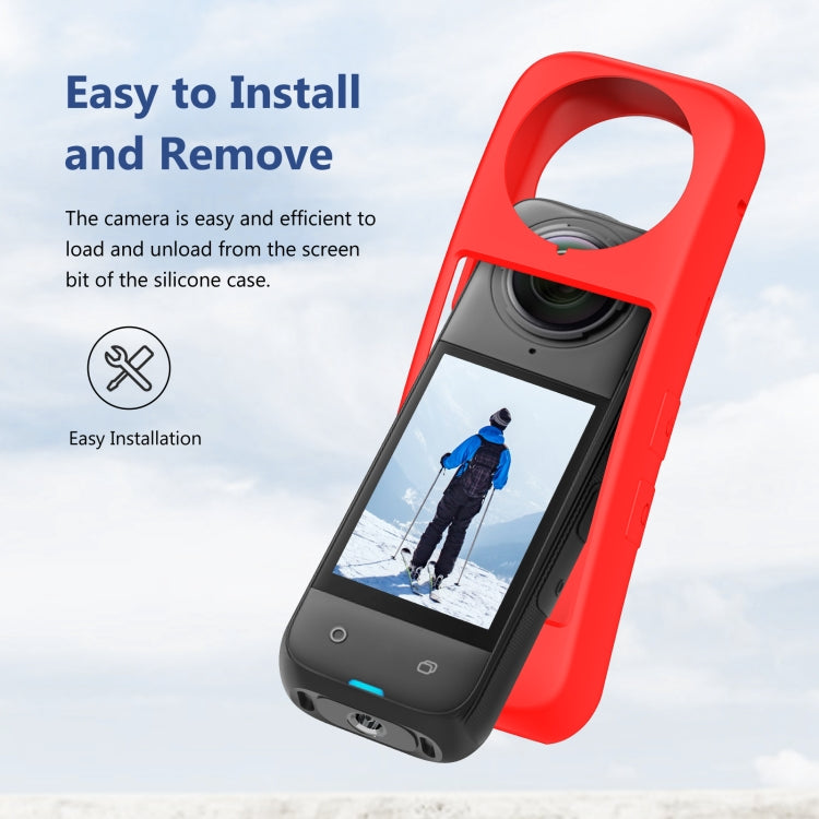 For Insta360 X4 PULUZ Full Body Dust-proof Silicone Protective Case (Red) - Case & Bags by PULUZ | Online Shopping South Africa | PMC Jewellery | Buy Now Pay Later Mobicred