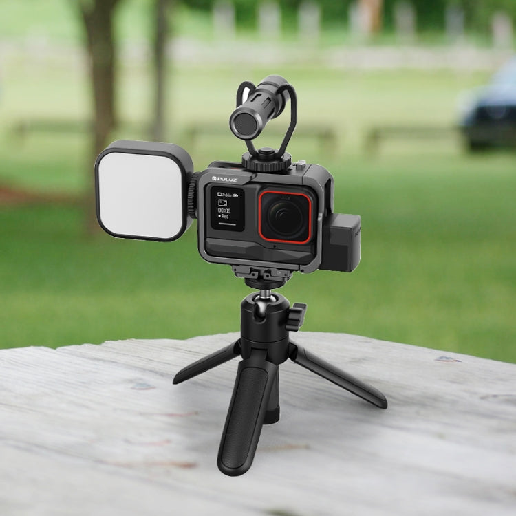 For Insta360 Ace Pro PULUZ Metal Protective Cage Adapter Frame (Black) - Mount & Holder by PULUZ | Online Shopping South Africa | PMC TechLife | Buy Now Pay Later Mobicred
