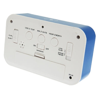 Multi Function Large Screen Alarm Clock with Calendar & LCD Light & Snooze Touch (Blue) - Alarm Clocks by PMC TechLife | Online Shopping South Africa | PMC TechLife | Buy Now Pay Later Mobicred