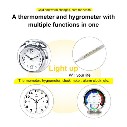 3.8 inch LCD Digital Temperature & Humidity Meter with Clock / Calendar (HTC-1)(White) - Indoor Thermometer by PMC Jewellery | Online Shopping South Africa | PMC Jewellery | Buy Now Pay Later Mobicred