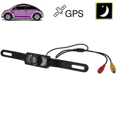 7 LED IR Infrared Waterproof Night Vision License Plate Frame Astern Backsight With Scaleplate, Support Installed in GPS Navigator , Wide Viewing Angle: 140 degree (YX001)(Black) - Rear View Cameras by PMC TechLife | Online Shopping South Africa | PMC TechLife | Buy Now Pay Later Mobicred