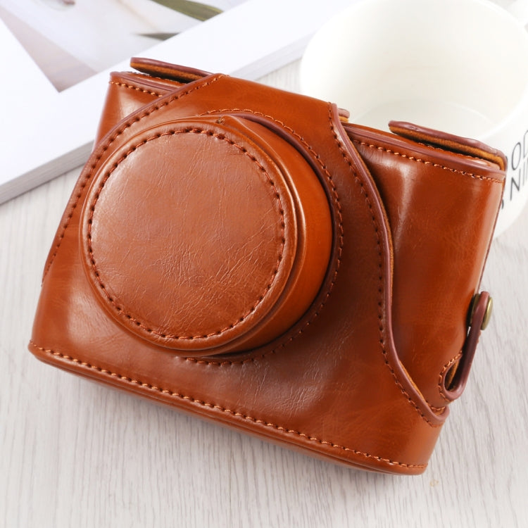 Full Body Camera PU Leather Case Bag with Strap for FUJIFILM X10 / X20(Brown) - Leather Bag by PMC TechLife | Online Shopping South Africa | PMC TechLife | Buy Now Pay Later Mobicred