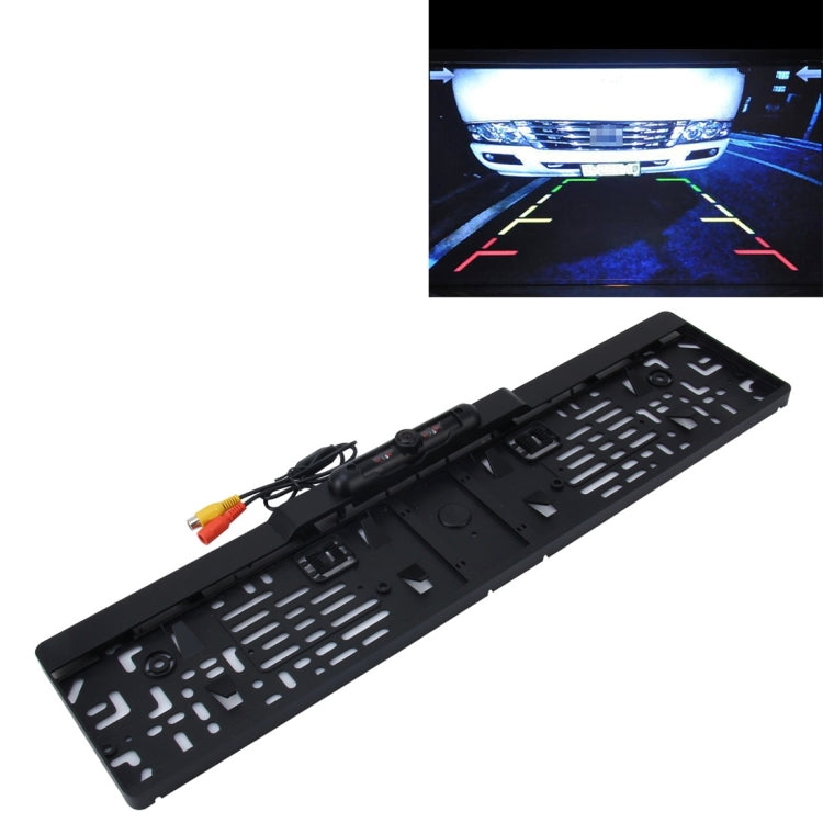 European Car License Plate Frame Rear View Camera, Size: 52.8cm x 12.6cm(Black) - Rear View Cameras by PMC TechLife | Online Shopping South Africa | PMC TechLife | Buy Now Pay Later Mobicred