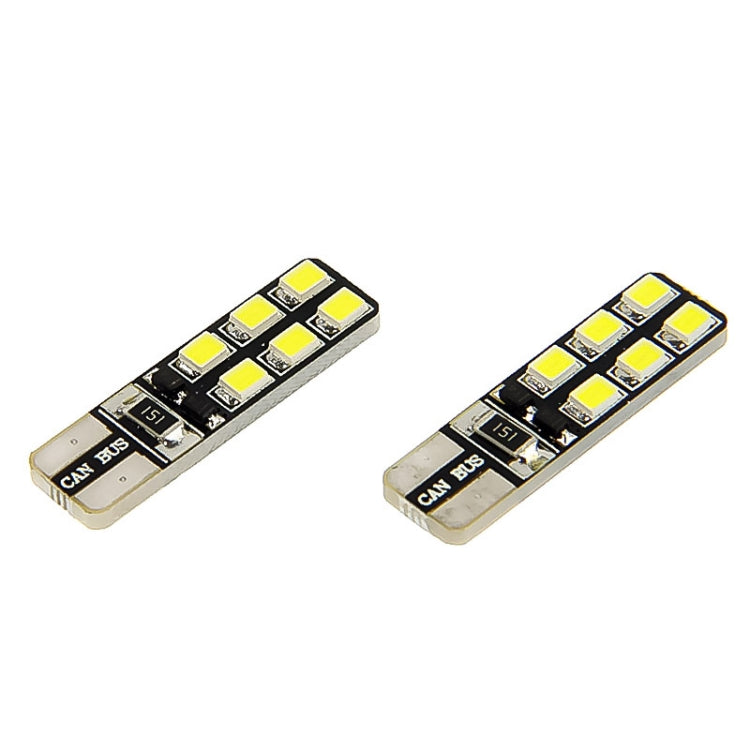 1 Pair T10 White 12 LED 2835 SMD CANBUS Car Signal Light Bulb - Clearance Lights by PMC Jewellery | Online Shopping South Africa | PMC Jewellery | Buy Now Pay Later Mobicred