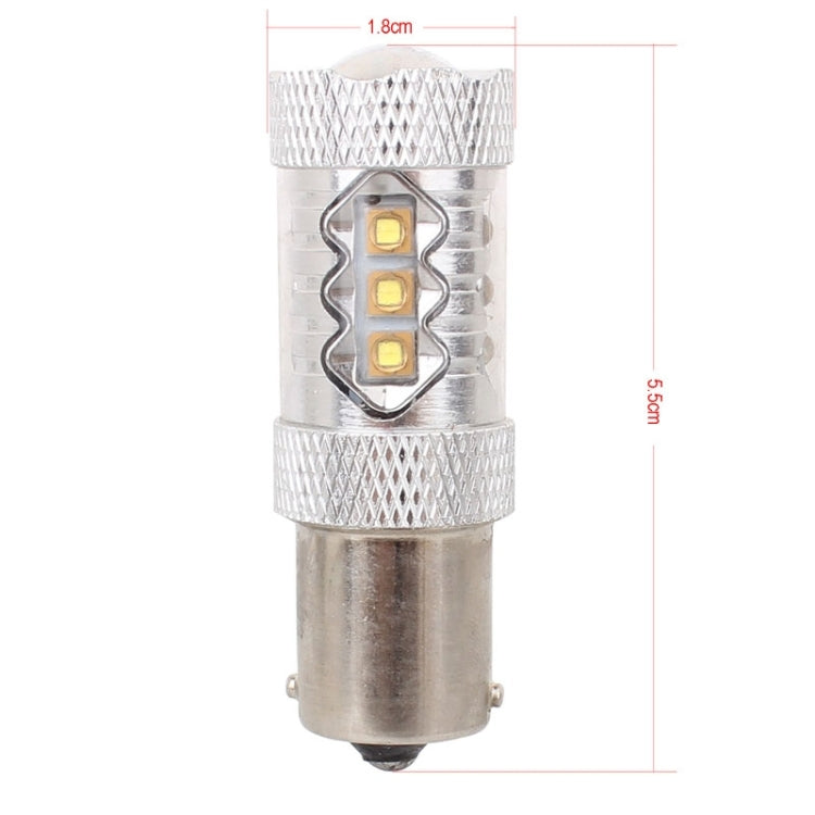 1156/BA15S 80W 800LM 6500K White Light 16-3535-LEDs Car Backup Light , Constant Current , DC12-24V - Brake Lights by PMC Jewellery | Online Shopping South Africa | PMC Jewellery | Buy Now Pay Later Mobicred