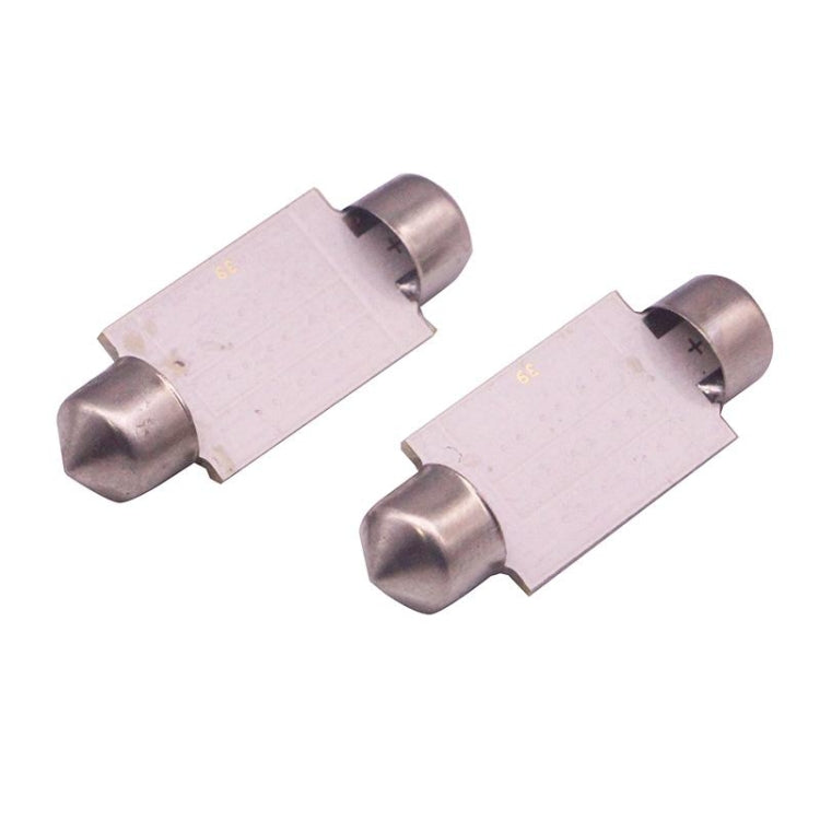 2 PCS 39mm 1.5W 80LM White Light 1 COB LED License Plate Reading Lights Car Light Bulb - Dome Lights by PMC TechLife | Online Shopping South Africa | PMC TechLife | Buy Now Pay Later Mobicred