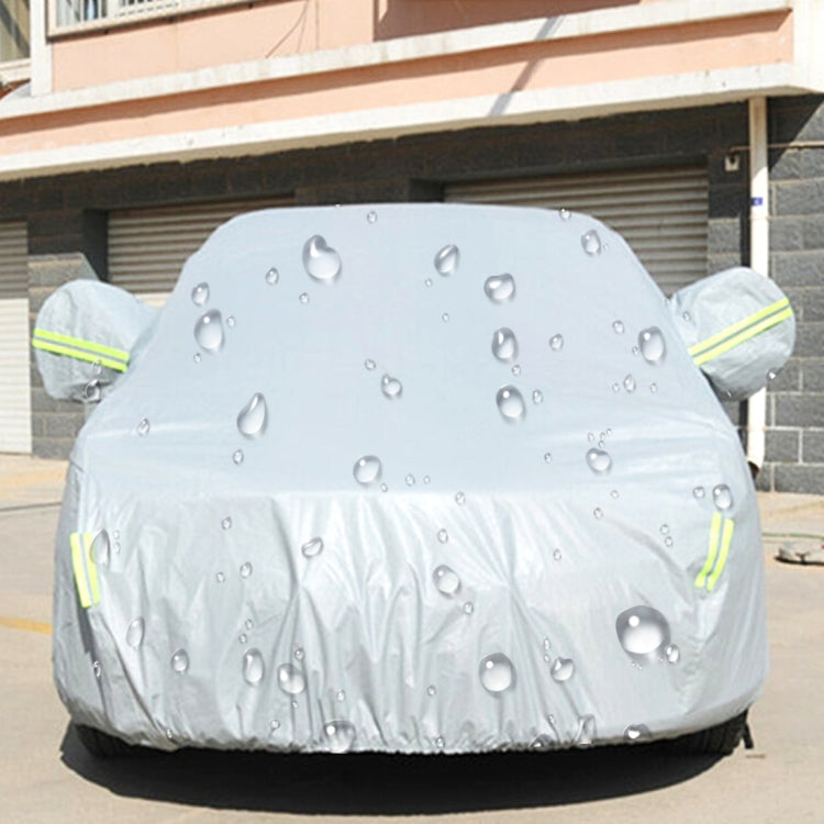 PEVA Anti-Dust Waterproof Sunproof Hatchback Car Cover with Warning Strips, Fits Cars up to 4.5m(177 inch) in Length - PE Material by PMC Jewellery | Online Shopping South Africa | PMC Jewellery | Buy Now Pay Later Mobicred