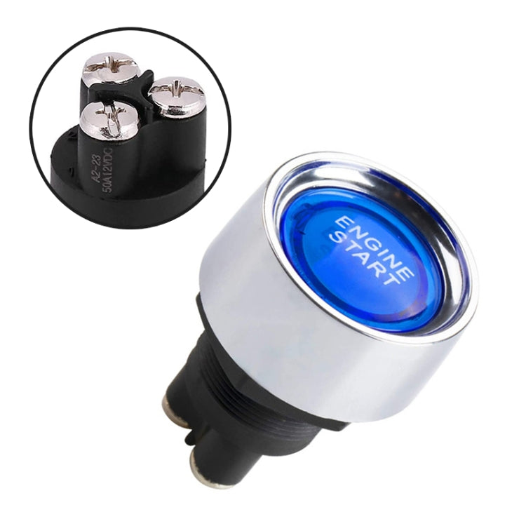 Blue Light Push Start Ignition Switch for Racing Sport (DC 12V) - Car Switches by PMC Jewellery | Online Shopping South Africa | PMC Jewellery | Buy Now Pay Later Mobicred