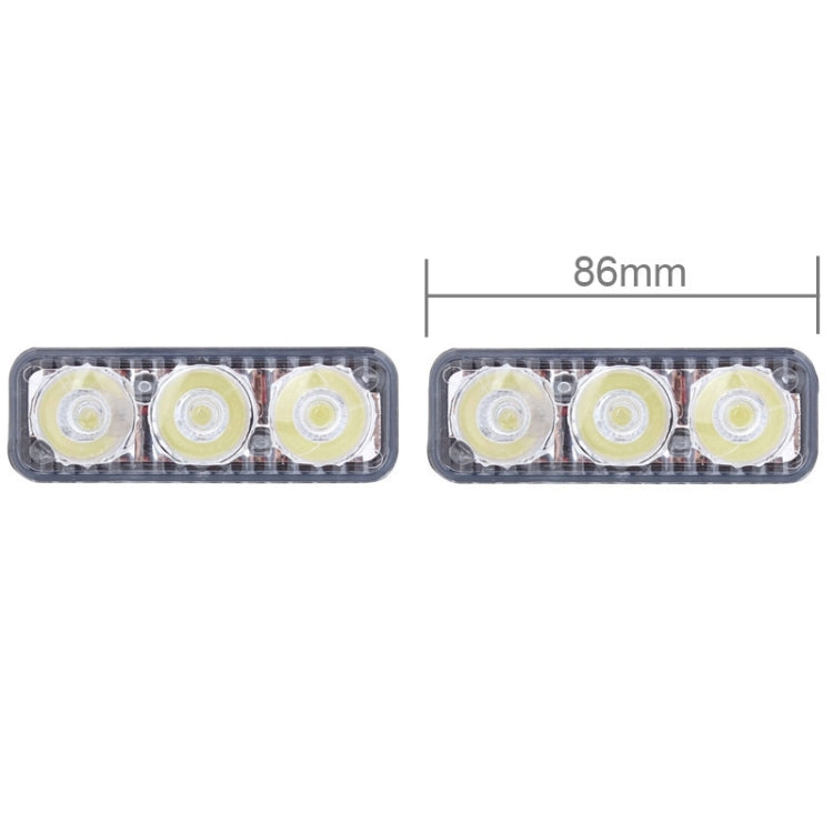 2 PCS MZ 9W 540LM 6500K 3-LED White Light Wired Car Daytime Running Light Fog Lamp, DC12-24V,Light Wire: 15cm - Fog / Driving Lights by PMC Jewellery | Online Shopping South Africa | PMC Jewellery | Buy Now Pay Later Mobicred