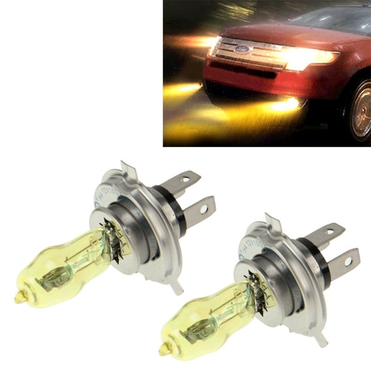 2 X H4 HOD Halogen Bulbs 12V 100W 2400 LM 3500K Yellow Light Headlights - Halogen Lights by PMC Jewellery | Online Shopping South Africa | PMC Jewellery