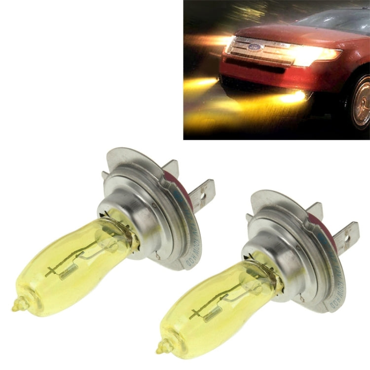 2 X H7 HOD Halogen Bulbs 12V 100W 2400 LM 3500K Yellow Light Headlights - Halogen Lights by PMC TechLife | Online Shopping South Africa | PMC TechLife