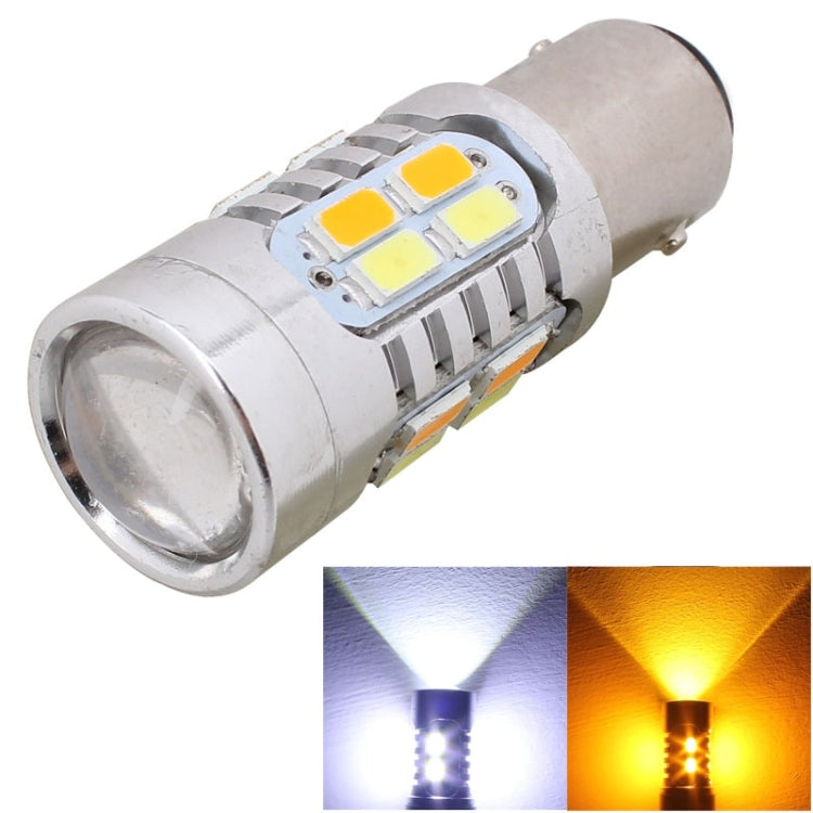 2PCS 1157/BAY15D 10W 700LM  Yellow + White Light 20-LED SMD 5630 Car Brake Light Lamp Bulb, Constant Current, DC 12-24V - Brake Lights by PMC Jewellery | Online Shopping South Africa | PMC Jewellery | Buy Now Pay Later Mobicred