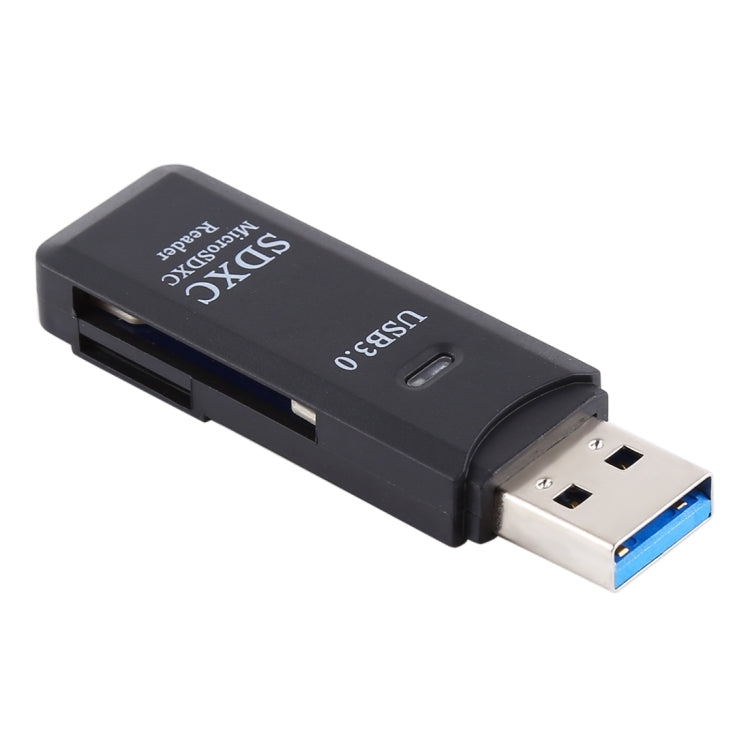 2 in 1 USB 3.0 Card Reader, Super Speed 5Gbps, Support SD Card / TF Card(Black) -  by PMC TechLife | Online Shopping South Africa | PMC TechLife | Buy Now Pay Later Mobicred