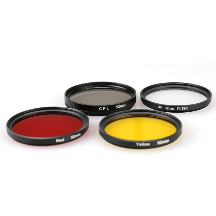 52mm Round Circle Color UV Lens Filter for GoPro HERO 4 / 3+(Yellow) - Lens Filter by PMC Jewellery | Online Shopping South Africa | PMC Jewellery | Buy Now Pay Later Mobicred