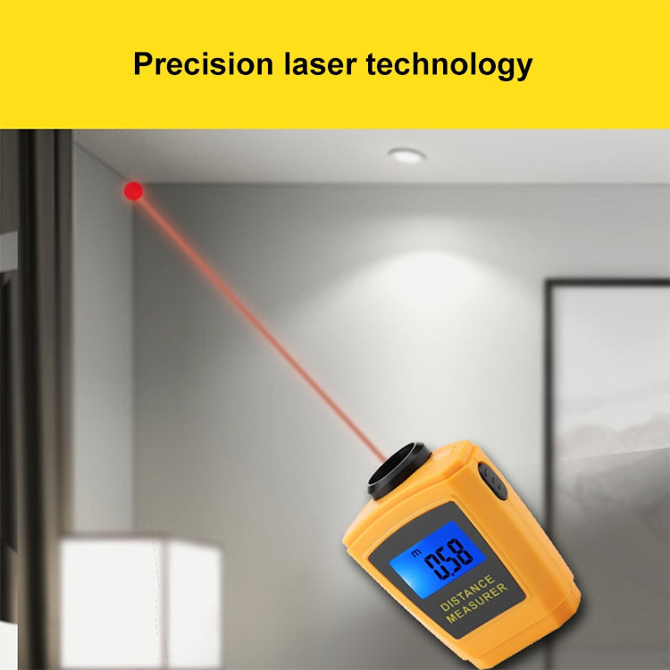 Mini Ultrasonic Distance Measurer with Laser Pointer(Orange) - Laser Rangefinder by PMC TechLife | Online Shopping South Africa | PMC TechLife | Buy Now Pay Later Mobicred