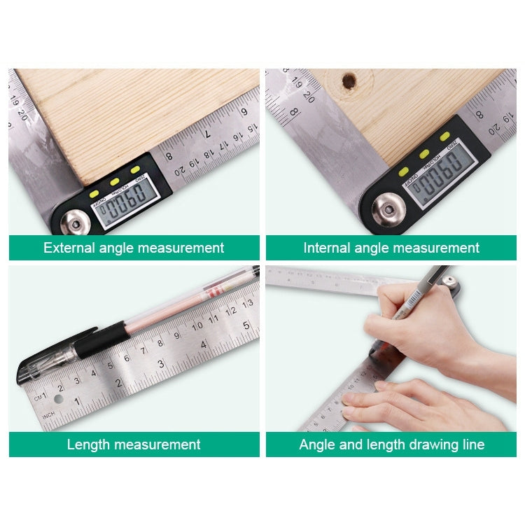 300mm 2-in1 Digital Angle Finder Meter Protractor Goniometer Ruler - Measuring Tools by PMC Jewellery | Online Shopping South Africa | PMC Jewellery | Buy Now Pay Later Mobicred