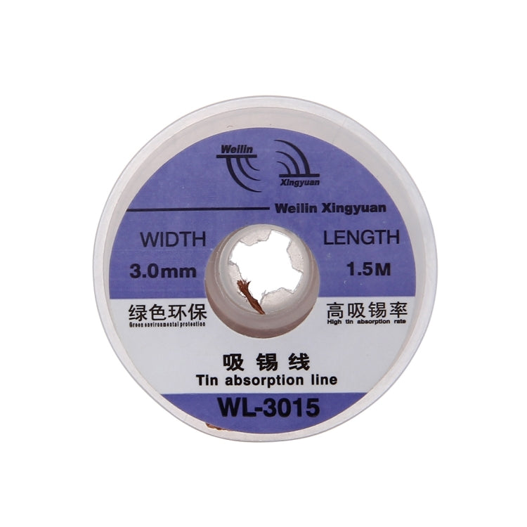 WL-3015 1.5m Soldering Tin Absorption Wire, Width: 3.0mm - Welding Wire by WLXY | Online Shopping South Africa | PMC TechLife | Buy Now Pay Later Mobicred