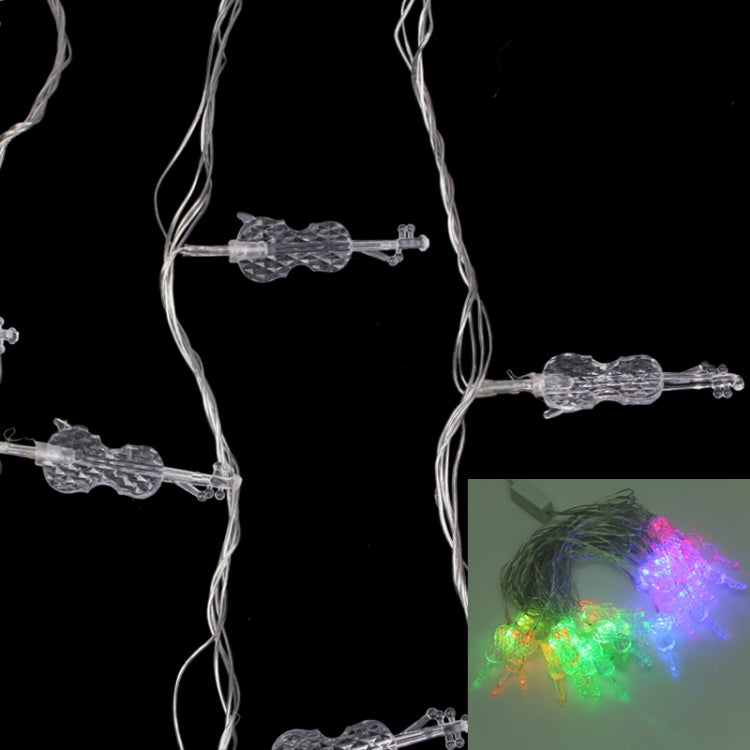 7m Violin Pendants Decoration String Lights, 30-LED Multi-Colored Light   (AC 12-240V / EU Plug)(White) - Holiday Lights by PMC TechLife | Online Shopping South Africa | PMC TechLife | Buy Now Pay Later Mobicred