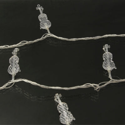 7m Violin Pendants Decoration String Lights, 30-LED Multi-Colored Light   (AC 12-240V / EU Plug)(White) - Holiday Lights by PMC TechLife | Online Shopping South Africa | PMC TechLife | Buy Now Pay Later Mobicred