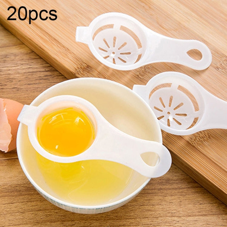 20pcs Separator for Egg White and Yolk(White) - Gadgets by PMC Jewellery | Online Shopping South Africa | PMC Jewellery | Buy Now Pay Later Mobicred