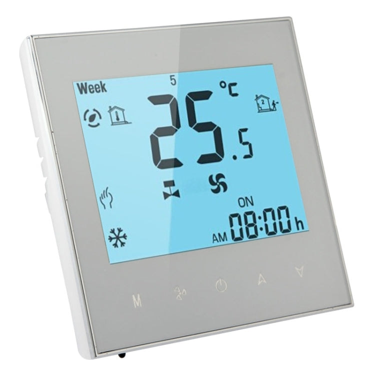 LCD Display Air Conditioning 2-Pipe Programmable Room Thermostat for Fan Coil Unit(White) - Thermostat & Thermometer by PMC Jewellery | Online Shopping South Africa | PMC Jewellery | Buy Now Pay Later Mobicred