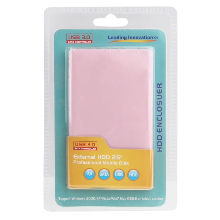 High Speed 2.5 inch HDD SATA & IDE External Case, Support USB 3.0(Pink) - HDD Enclosure by PMC Jewellery | Online Shopping South Africa | PMC Jewellery | Buy Now Pay Later Mobicred