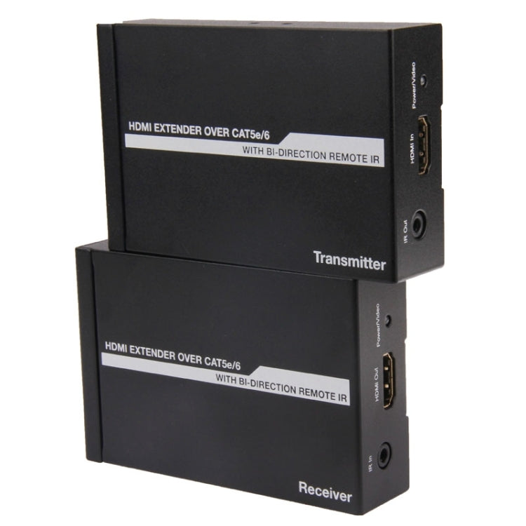 HDMI Extender Over Cat5e / 6 (EU Plug)(Black) - Amplifier by PMC Jewellery | Online Shopping South Africa | PMC Jewellery | Buy Now Pay Later Mobicred
