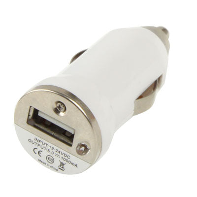 Mini USB Car Charger for iPhone 6 & 6 Plus, 5 & 5S & 5C, 4 & 4S, 3G & 3GS, iPod Touch(White) - Car Charger by PMC TechLife | Online Shopping South Africa | PMC TechLife | Buy Now Pay Later Mobicred