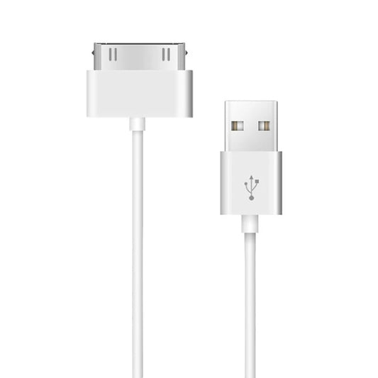 1m USB Double Sided Sync Data / Charging Cable For iPhone 4 & 4S / iPhone 3GS / 3G / iPad 3 / iPad 2 / iPad / iPod Touch(White) - Normal Style Cable by PMC Jewellery | Online Shopping South Africa | PMC Jewellery | Buy Now Pay Later Mobicred