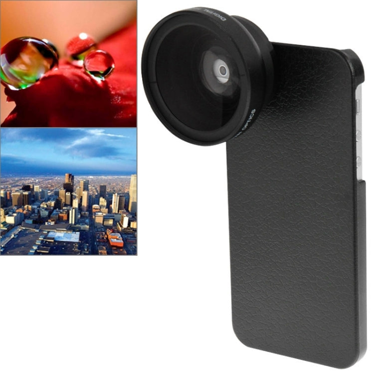 2 in 1 37mm Digital High Definition 0.45X Super Wide Angle Lens + Macro Lens with Phone Cases for iPhone 6 & 6 Plus, 5 & 5S & 5C, 4 & 4S - Combination Lens by PMC Jewellery | Online Shopping South Africa | PMC Jewellery | Buy Now Pay Later Mobicred