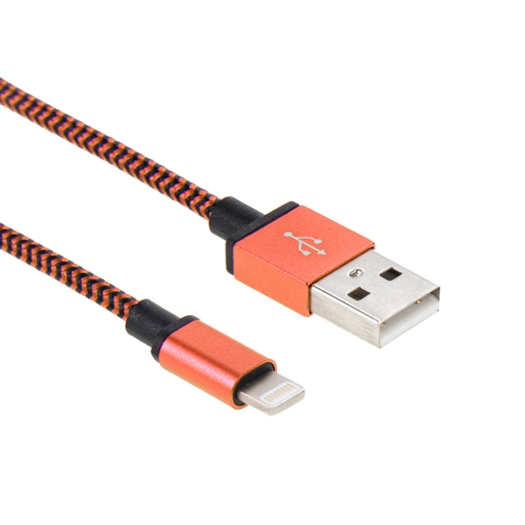 2A Woven Style USB to 8 Pin Sync Data / Charging Cable, Cable Length: 1m(Orange) - Normal Style Cable by PMC Jewellery | Online Shopping South Africa | PMC Jewellery | Buy Now Pay Later Mobicred